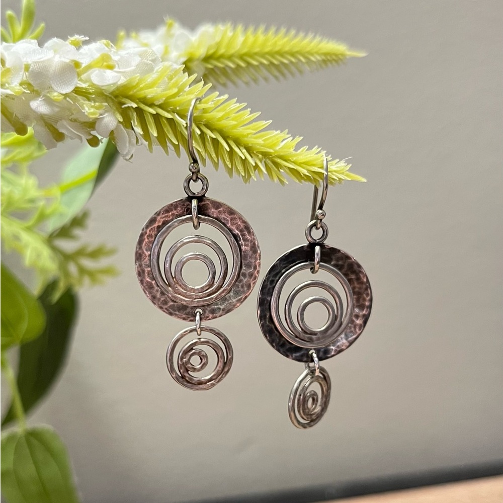Silpada Sterling Silver 925 Hammered Drop Earrings